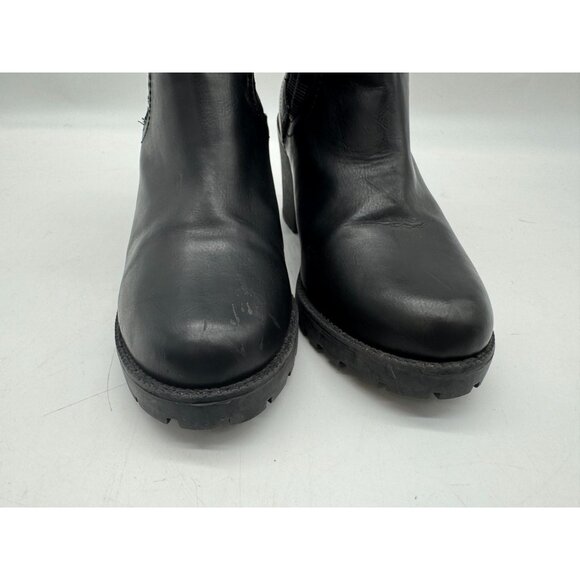 Zigi Soho Womens Heeled Y2K Ankle Boots Black Plaid Elastic Panel Pull On 7.5 - Picture 6 of 10